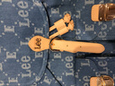 Lee老花牛仔双肩包街头潮流帆布背包复古休闲时尚旅行包通勤电脑包 牛仔蓝 实拍图
