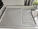 希尚可定制洗衣机柜加厚蜂窝铝切角阳台柜滚筒洗衣机伴侣石英石洗衣柜 140cm灰色右盆【白盆备注】 实拍图
