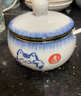 和风四季釉下彩调味罐复古盐罐油罐厨房调料罐调料盒陶瓷辣椒罐猪油罐炖盅 招财猫蓝色大号调味罐+祖母勺 实拍图