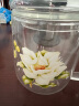 名到MIODO 日本原装进口单层玻璃杯泡茶杯带玻璃茶漏茶水分离DG-HJ450  450ml 紫色花朵(PP) 晒单实拍图