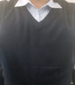 罗蒙毛线背心男针织毛衣马甲含羊毛男士无袖羊毛衫春秋薄款V领毛马夹中年青年学生纯色休闲坎肩 黑色 54/2XL 实拍图