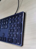 火银狐 蓝牙2.4无线有线键盘铝合金macBOOKOS静低音按键超薄剪刀脚电脑笔记本通用USB口 110键三键区 有线版-灰黑色 实拍图