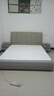 福瑟【现货闪发】实木床轻奢皮艺床简约婚床软包奶油风主卧双人大床 浅灰色+10cm椰棕床垫+床头柜*2 1.8米*2米 实拍图
