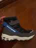 Skechers斯凯奇儿童绒绒靴雪地靴保暖男童棉鞋防寒加绒高帮女童靴660092L 男童/黑色/蓝色/BKBL 37 实拍图
