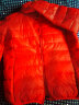 鸭鸭（YAYA）2021秋冬季轻薄羽绒服女短款轻型保暖时尚休闲立领白鸭绒外套 大红色 XL 实拍图