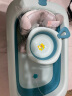 英氏婴儿洗澡盆感温数显浴盆宝宝可折叠坐躺大号浴桶家用儿童晨曦绿 晒单实拍图