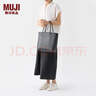 无印良品（MUJI） 手编包 环保材料 手提包菜篮子 编织包草编包 包包 女包 黑色 迷你 长18*宽8*高18cm 实拍图