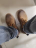 森馬（Senma）个性英伦复古街头工装鞋系带低帮休闲鞋男813315001 黄棕色 40码 实拍图