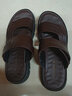 红蜻蜓男凉鞋夏季新款休闲沙滩鞋舒适两穿皮拖鞋外穿软底男鞋WTT22118 棕色 42 实拍图