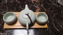 汝道 汝窑简约便携旅行茶具汝瓷功夫茶具干泡茶盘套装 陶瓷茶壶茶杯整套快客杯一壶两杯办公旅行套装 双耳壶一壶两杯旅行套装 实拍图