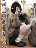 相伊恋人针织外套女25年春秋季新款毛衣外搭中长款宽松开衫慵懒风韩版上衣 米白色 均码 【建议80-140斤】 实拍图