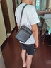 萨奇袋鼠（SAQIDAISHU）男士单肩包真皮手提商务男包牛皮休闲斜挎包时尚通勤小方包男背包 黑色 实拍图