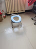 善幸折叠不锈钢坐便椅老人孕妇坐便器蹲厕椅马桶病人通用助便器大便椅 O型灰色-高30cm-坐垫 实拍图