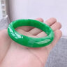 行婷 行婷 满绿翡翠(处理)手镯女冰种正阳绿飘绿花玉手镯子  60-61mm 实拍图