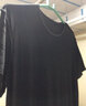 纯色长袖t恤男女百搭简约休闲短袖t恤男体恤弹性打底衫上衣服 【牛奶丝修身款】黑色短袖 XL 实拍图