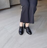 爱步（ECCO）高跟鞋女 优雅流苏深口牛皮粗跟正装单鞋女  雕塑奢华222663 HL 黑色22266301001 38 实拍图