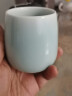 瓯江（OUJIANG）龙泉青瓷茶具小水杯陶瓷功夫品茗杯创意简约日式喝水杯 鼓型水杯粉青 实拍图