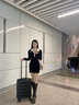 JOLLYING行李箱飞机登机拉杆箱小型短途旅行箱男女学生大容量皮箱密码箱 曜岩黑 20英寸 -登机箱【短途出行/出差】 实拍图