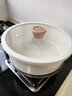 kims cook韩国二代小白锅平底不粘锅套装白月光陶瓷煎锅汤锅手柄可拆卸锅具 白月光 24cm煎锅 24cm 实拍图