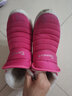 回力童鞋冬季儿童雪地靴加绒加厚时尚女童保暖短靴男童棉鞋 1087玫红 36 参考图内长选择 实拍图
