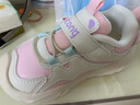 牧童童鞋运动鞋2025秋冬款儿童闪灯鞋男童网面鞋轻便透气女童鞋 蜜桃粉（超纤皮面） 23 鞋内长15.5cm 实拍图