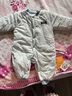 棉芹婴儿衣服保暖内衣裤加厚加棉120g外出服爬行服新生儿宝宝秋冬款 大树叶蓝色 66码(建议1-3个月11-14斤) 实拍图