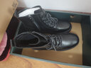 ZHR马丁靴女秋冬复古英伦靴子女时尚百搭加绒短靴女 ES08A 黑色 40 实拍图