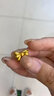 老庙黄金吊坠女足金蝴蝶结项链精致在逃公主挂坠送女友生日礼物情人节 金重约0.53g+项链+品牌礼盒 实拍图