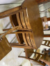 萱逸轩 实木餐桌椅组合现代简约可折叠伸缩圆桌小户型饭厅家用方圆餐桌 胡桃色 1.2米一桌6椅 实拍图
