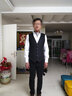 雅西欧男士领巾英伦正装商务西装衬衫领口丝巾潮男领口巾双层围巾 深蓝腰果纹领巾 实拍图