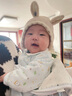贝娜茜婴儿帽子秋冬季6-12个月男女宝宝婴幼儿兔子护耳加厚针织毛线帽潮 兔兔耳朵-米色 6个月-2岁（44-50CM） 实拍图