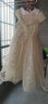 小咔衣浓女童礼服公主裙花童婚纱小女孩高端钢琴表演演出服儿童主持人秋 香槟色长款 150 实拍图