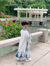 安妮优儿男童唐装汉服夏装男孩中国风春秋2025新款儿童古装夏季国学演出服 浅灰色 160 实拍图