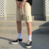 JETVGHID短裤夏季男士美式运动五分中裤薄款青年宽松休闲篮球沙滩大码裤衩 米白色 XL 晒单实拍图