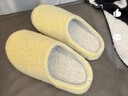 内泊【超舒服】乳胶棉拖鞋女冬季男士室内家居鞋软底防滑小香风紫40 实拍图
