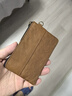 JLFGPJ新款软头层牛皮卡包小零钱包男女复古手工油蜡真皮超薄驾驶证包潮 棕色 实拍图