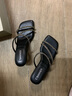 千百度[幻梦星光]静音系列细高跟凉拖鞋女夏季踩屎感拖鞋明星同款 锡色 36 实拍图