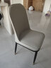 萧众餐椅家用餐厅椅子靠背椅现代简约轻奢皮革软包洽谈接待饭桌餐桌椅 浅灰+灰背+金腿 无扶手 实拍图