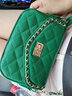 袋鼠轻奢品牌简约小包包女夏季七夕链条包韩版迷你小方包时尚百搭单肩 绿色 实拍图