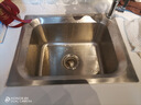 惜度304不锈钢厨房水槽小单槽小户型洗菜盆一体洗碗槽洗衣池S4640 带溢水单品标配下水 460*400*200mm 实拍图