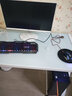 猫耳朵电脑桌台式家用经济型笔记本钢化玻璃电脑桌竞技桌简约现代写字桌 升级款120*60*75白玻璃+白架 实拍图