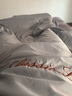 雅鹿水洗冰丝空调被床上四件套夏凉被单人宿舍夏被双人冰凉夏天薄被子 字母-银灰【冰丝凉感夏被】 床单款 四件套/1.5*2.0m夏被+床单+2枕套 实拍图