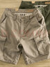佐优品夏季潮牌余文乐工装短裤男宽松直筒休闲五分裤多口袋美式大码中裤 卡其色 36 实拍图