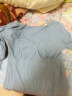 克沃兹孕妇秋衣单件月子服孕妇睡衣产后哺乳上衣孕妇装喂奶衣交叉开口保暖哺乳衣可放胸垫 雾霾蓝 L码(适合100-120斤) 实拍图