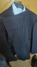 阿悠胖大码西服套装男商务结婚伴郎西装礼服 藏青西服西裤 6XL/205 实拍图