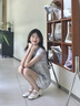 凰巣旗袍鞋子玛丽珍单鞋女2025新款仙女粗跟高跟鞋软皮新中式伴娘鞋 米色暗花玛丽珍高跟鞋【37码】 实拍图