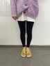 DAPHNE达芙妮田园风编织坡跟凉拖女2026夏季新款外穿防滑一字带拖鞋 米色 跟高7cm 36 (230mm) 实拍图