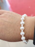 滴水成珠淡水珍珠手链可伸缩弹力绳珍珠手串佩戴方便实用礼物 3-4mm+7-8mm白色珍珠 实拍图