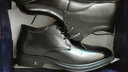 老人头（LAORENTOU）男靴秋冬商务休闲棉鞋男头层皮加绒保暖防滑耐磨棉靴 A50380 黑41 实拍图