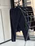 芬腾睡衣纯棉季休闲简约可外穿开衫长袖家居服套装 深灰兰（男） M 实拍图